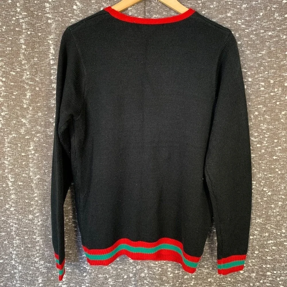 Jolly Sweaters Knit‎ Christmas Sweater Holiday Poinsettia Women's M